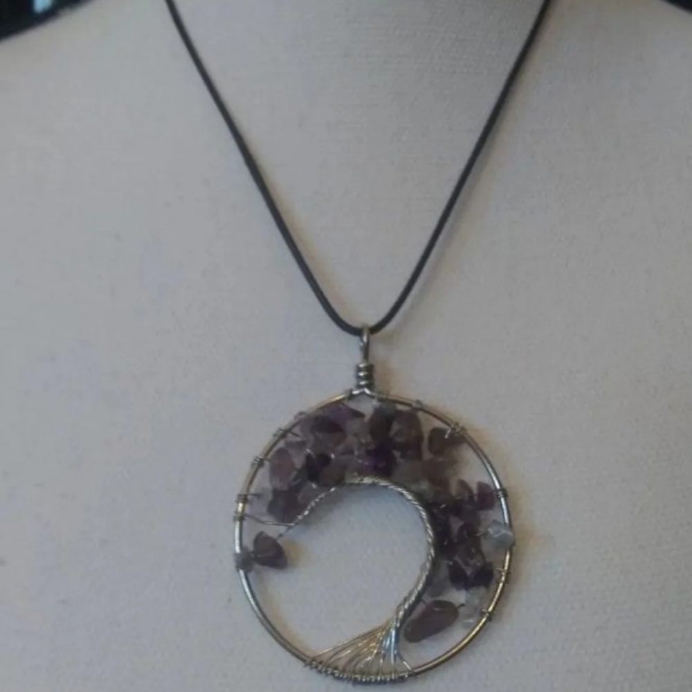 Tree Of Life Crystal Rope Necklace